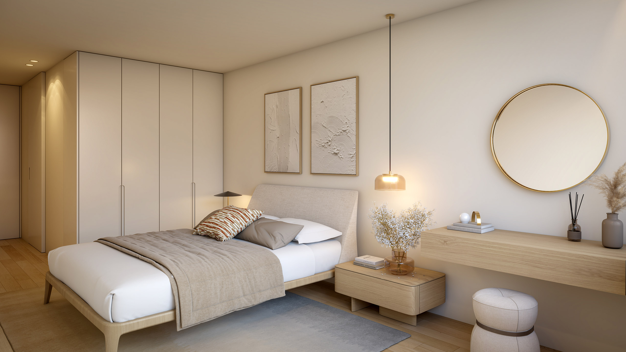 Interior de apartamento no empreendimento Prestige Living, no Porto