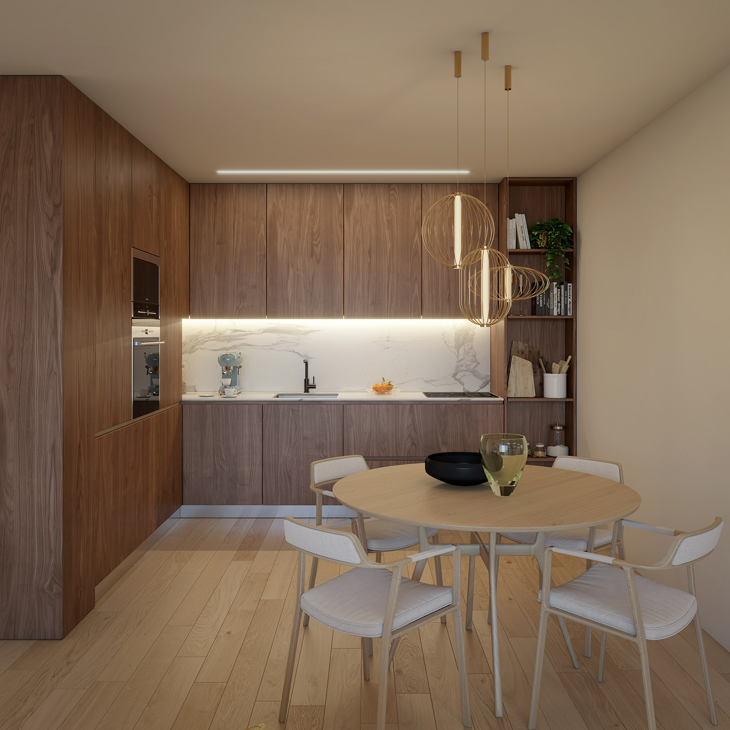 Interior de apartamento no empreendimento Prestige Living, no Porto